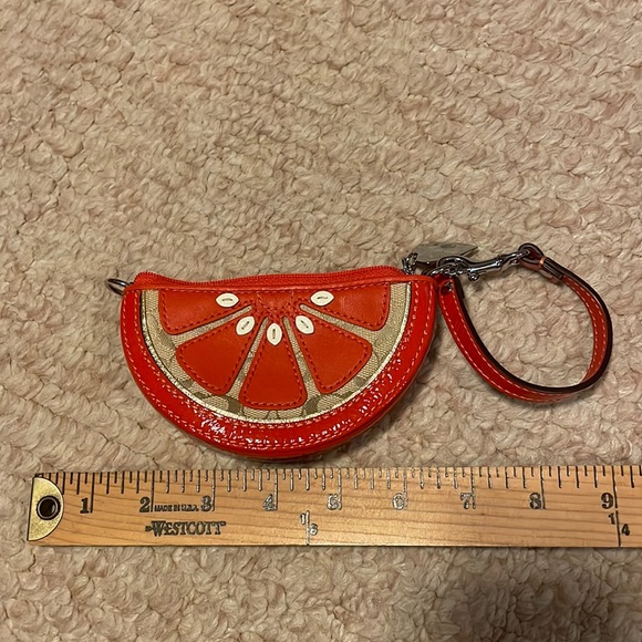 Coach Handbags - Coach orange slice coin purse